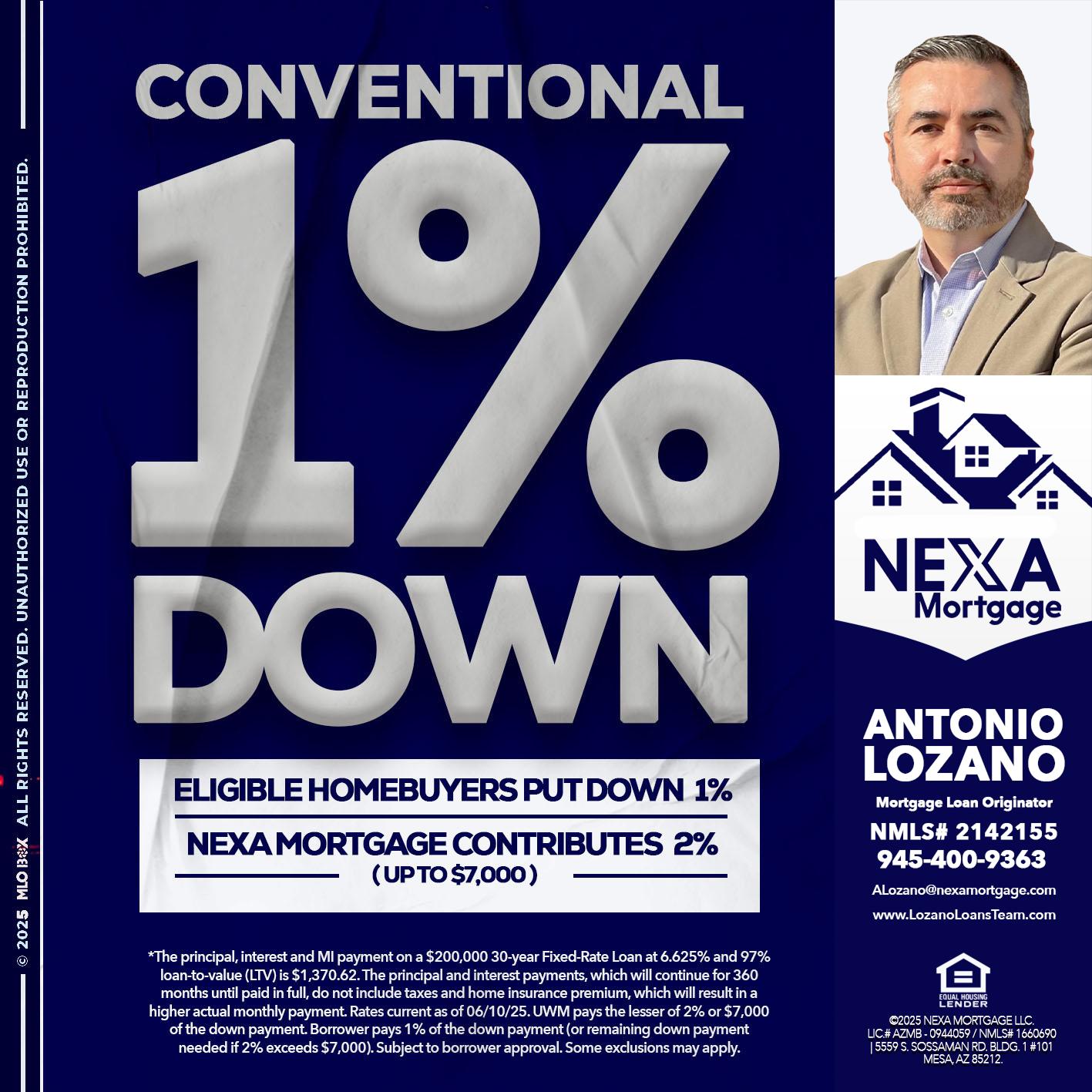 CONVENTIONAL - Antonio Lozano -Mortgage Loan Originator