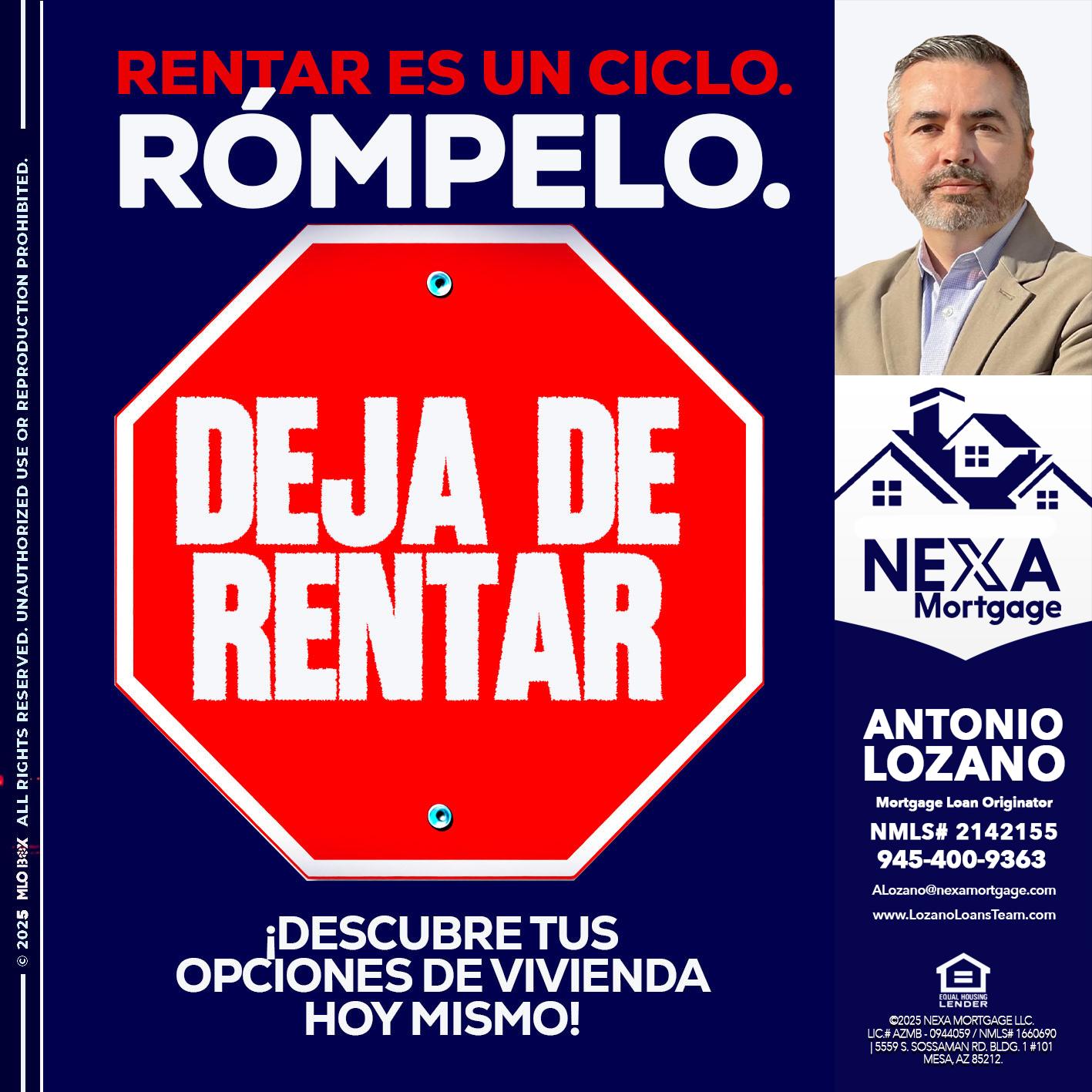 RENTAR ES UN CICLO - Antonio Lozano -Mortgage Loan Originator