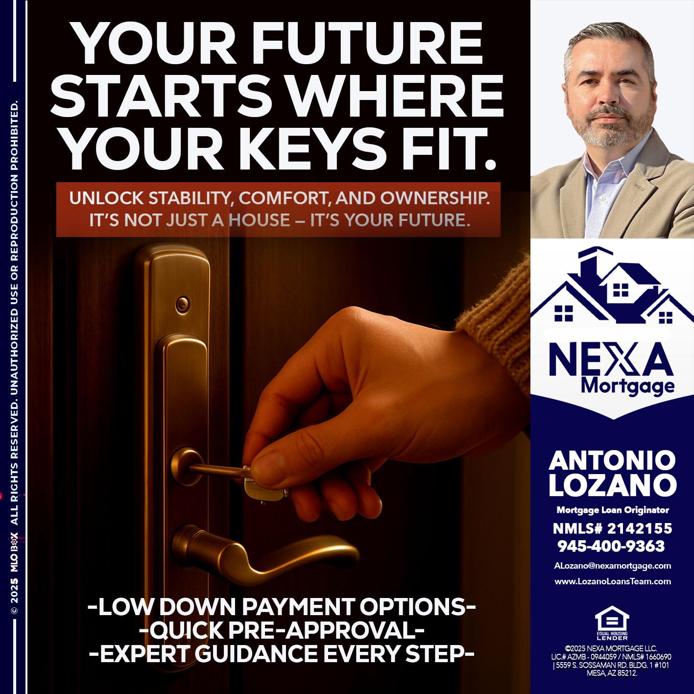 YOUR FUTURE - Antonio Lozano -Mortgage Loan Originator