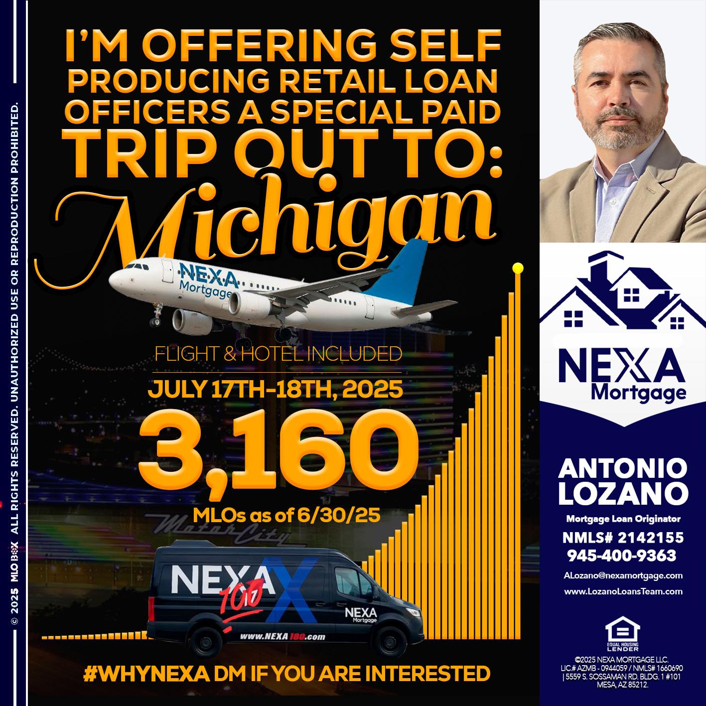 MICHIGAN TRIP - Antonio Lozano -Mortgage Loan Originator
