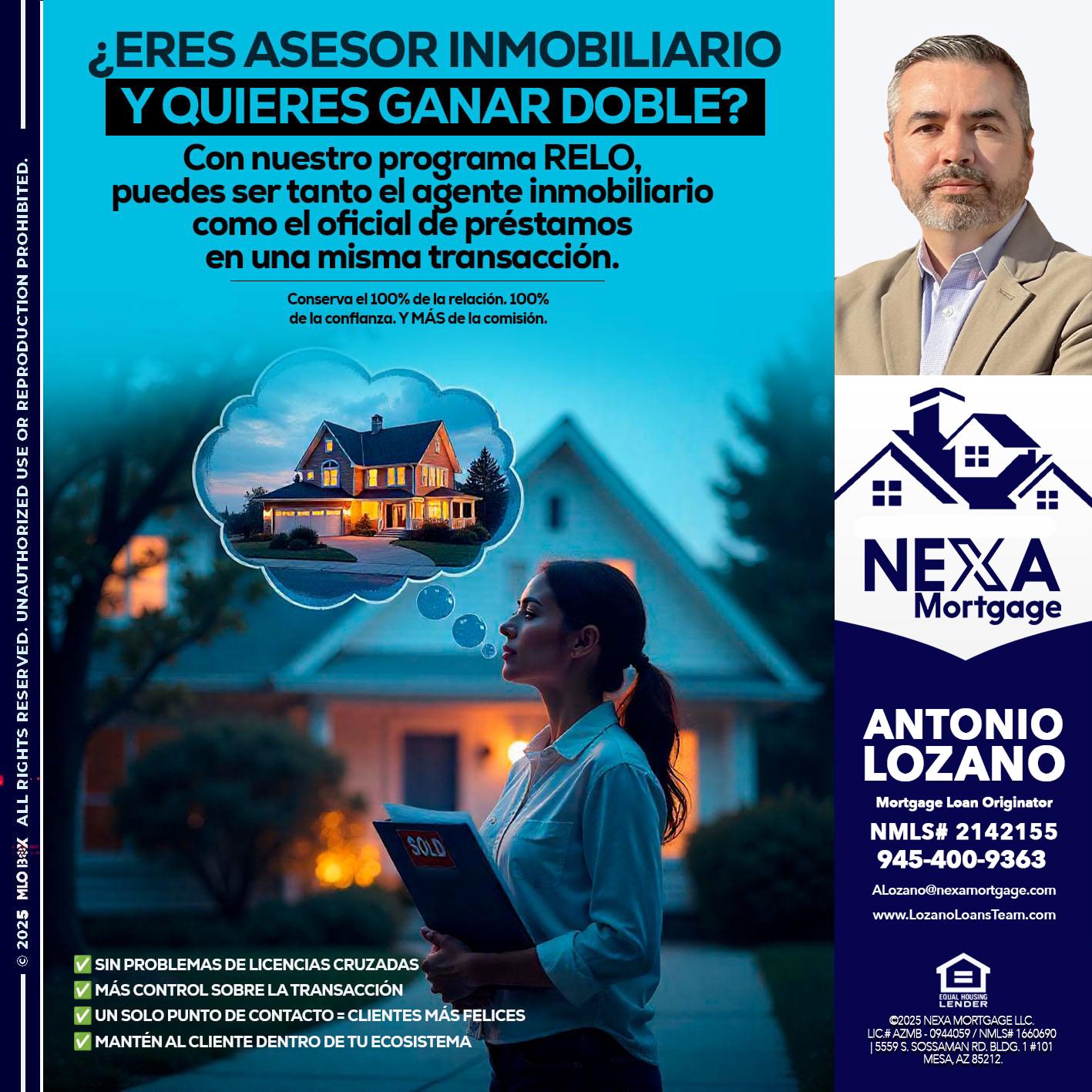 Eres un Agente Inmobiliario? - Antonio Lozano -Mortgage Loan Originator