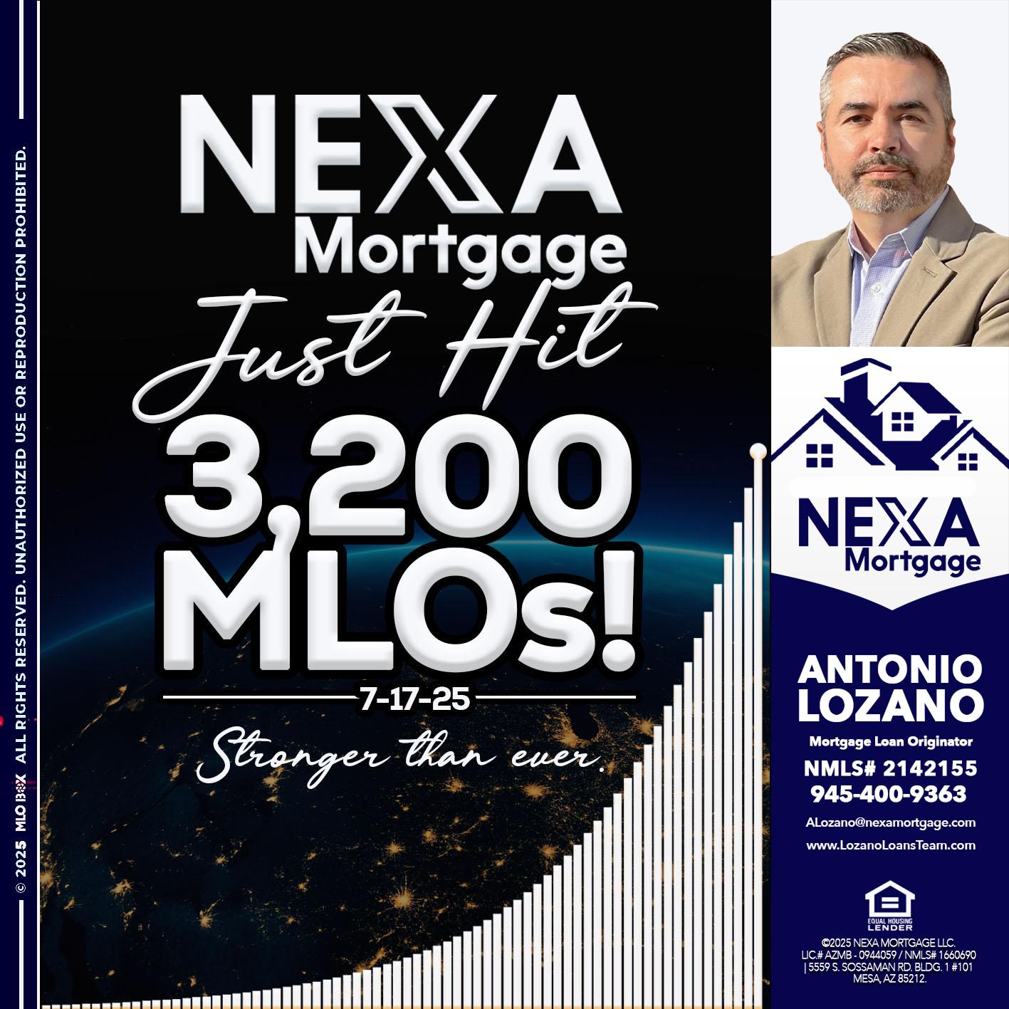 3200 MLOs - Antonio Lozano -Mortgage Loan Originator