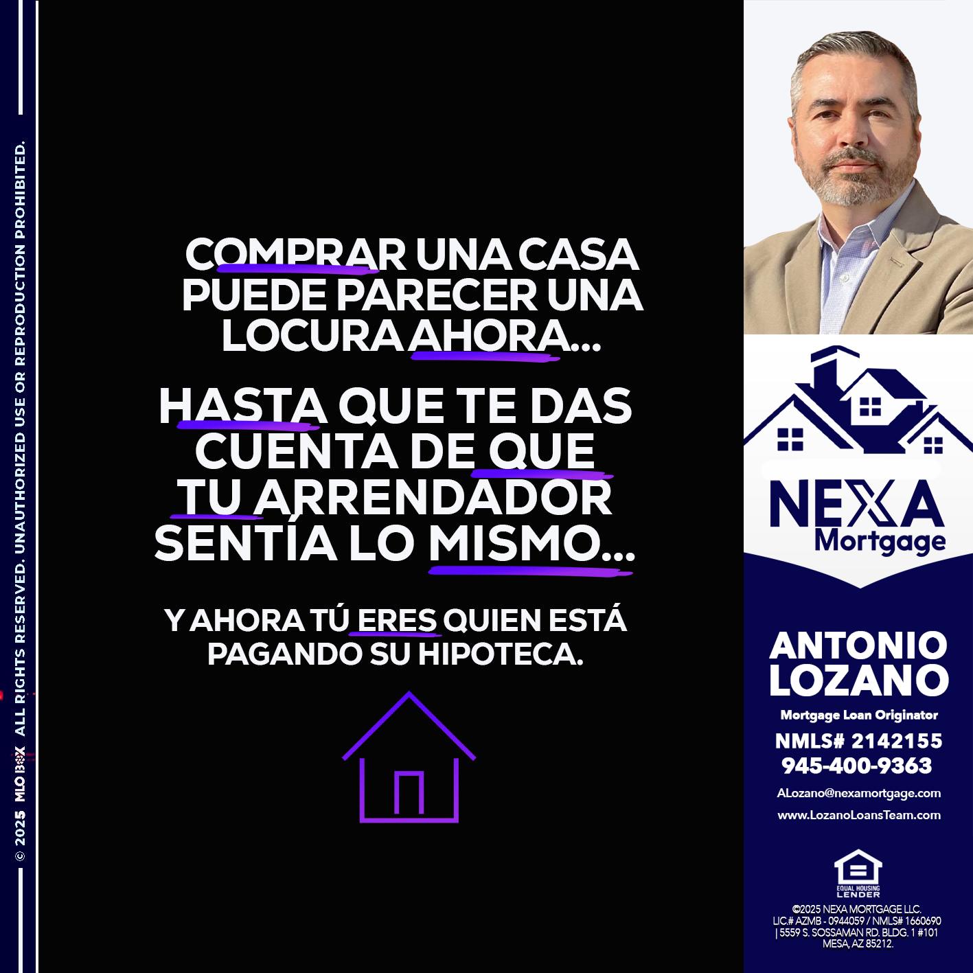 COMPRAR UNA CASA - Antonio Lozano -Mortgage Loan Originator