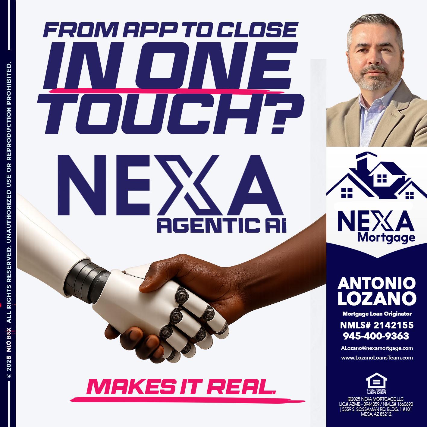 IN ONE TOUCH - Antonio Lozano -Mortgage Loan Originator