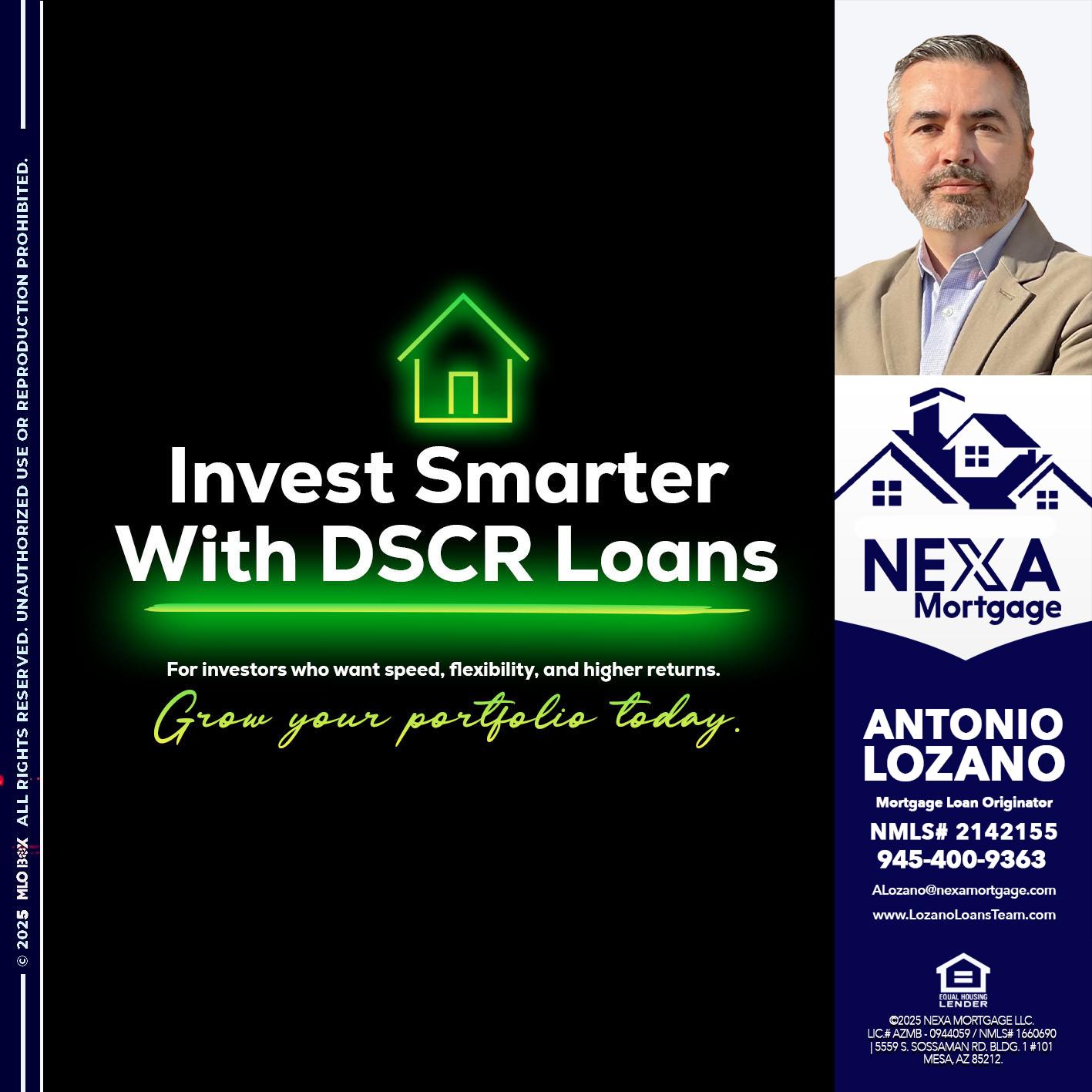 invest smarter - Antonio Lozano -Mortgage Loan Originator