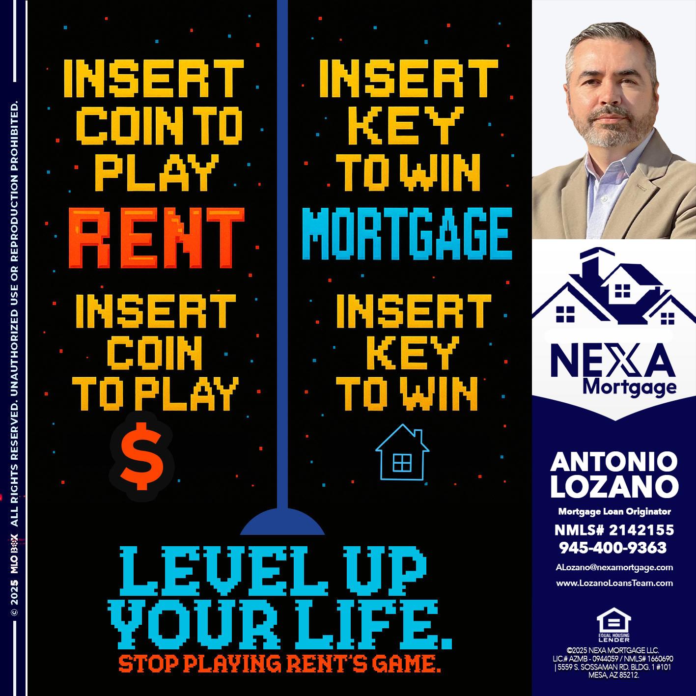 INSERT COIN - Antonio Lozano -Mortgage Loan Originator