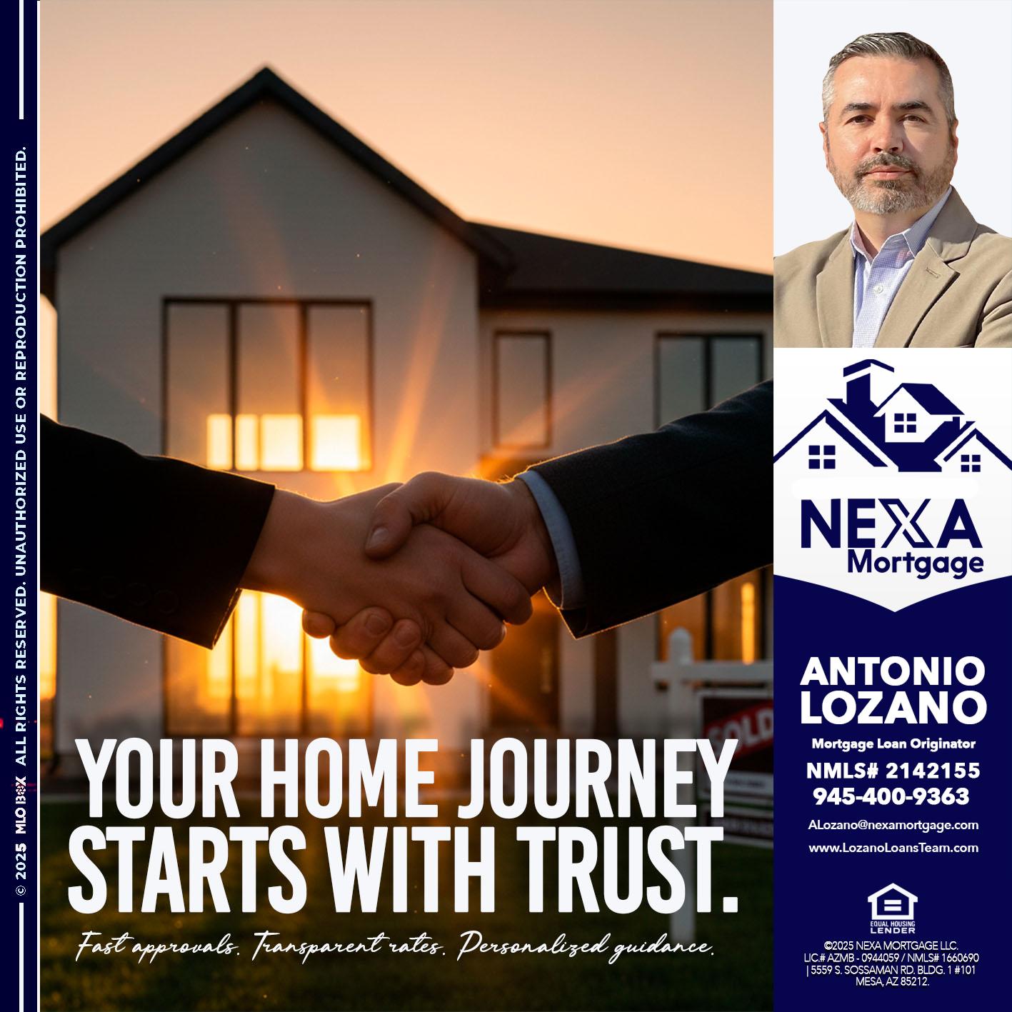 your home - Antonio Lozano -Mortgage Loan Originator