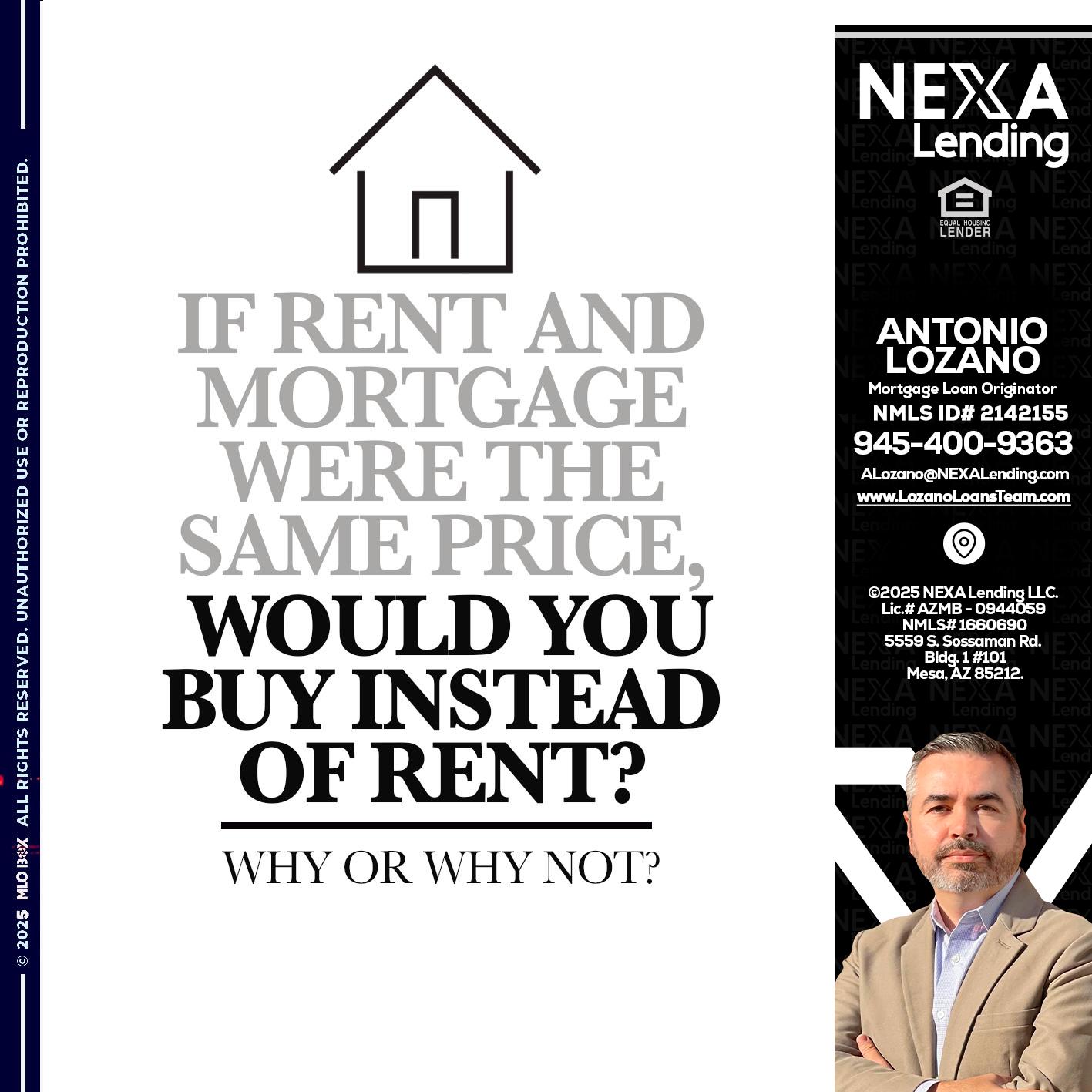 IF RENT - Antonio Lozano -Mortgage Loan Originator