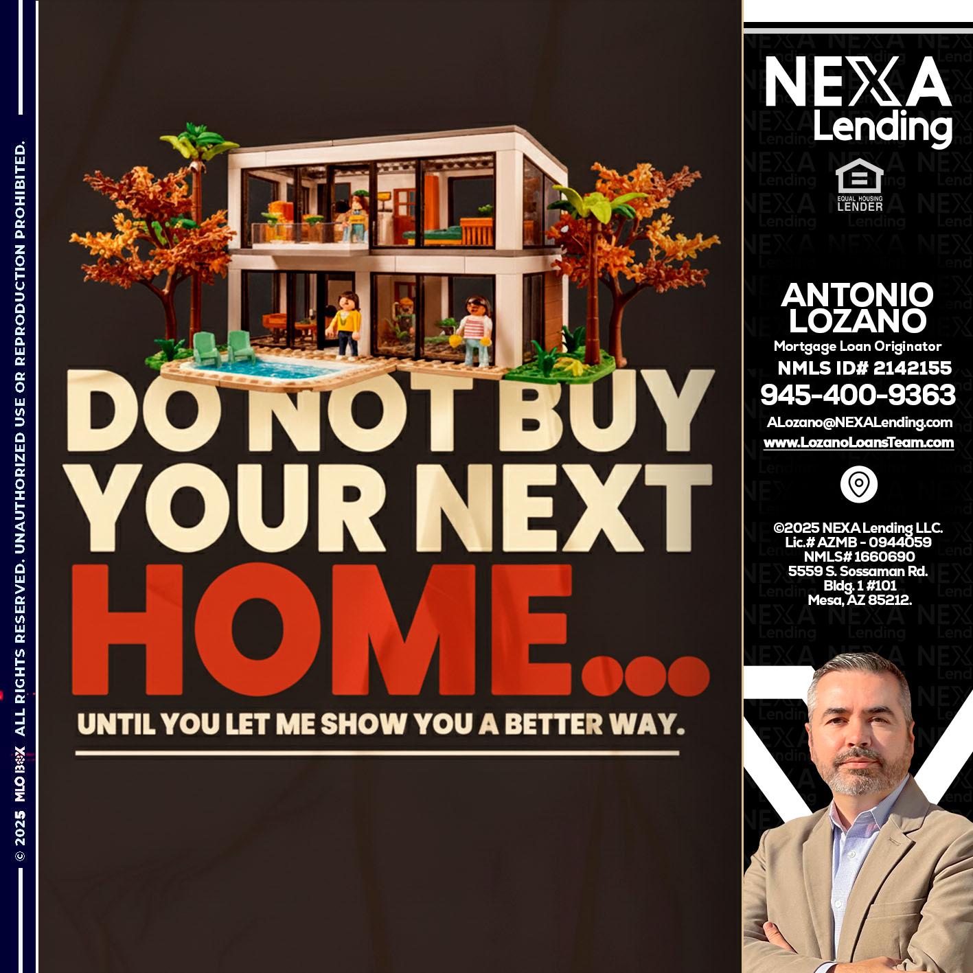 DO NOT BUY - Antonio Lozano -Mortgage Loan Originator
