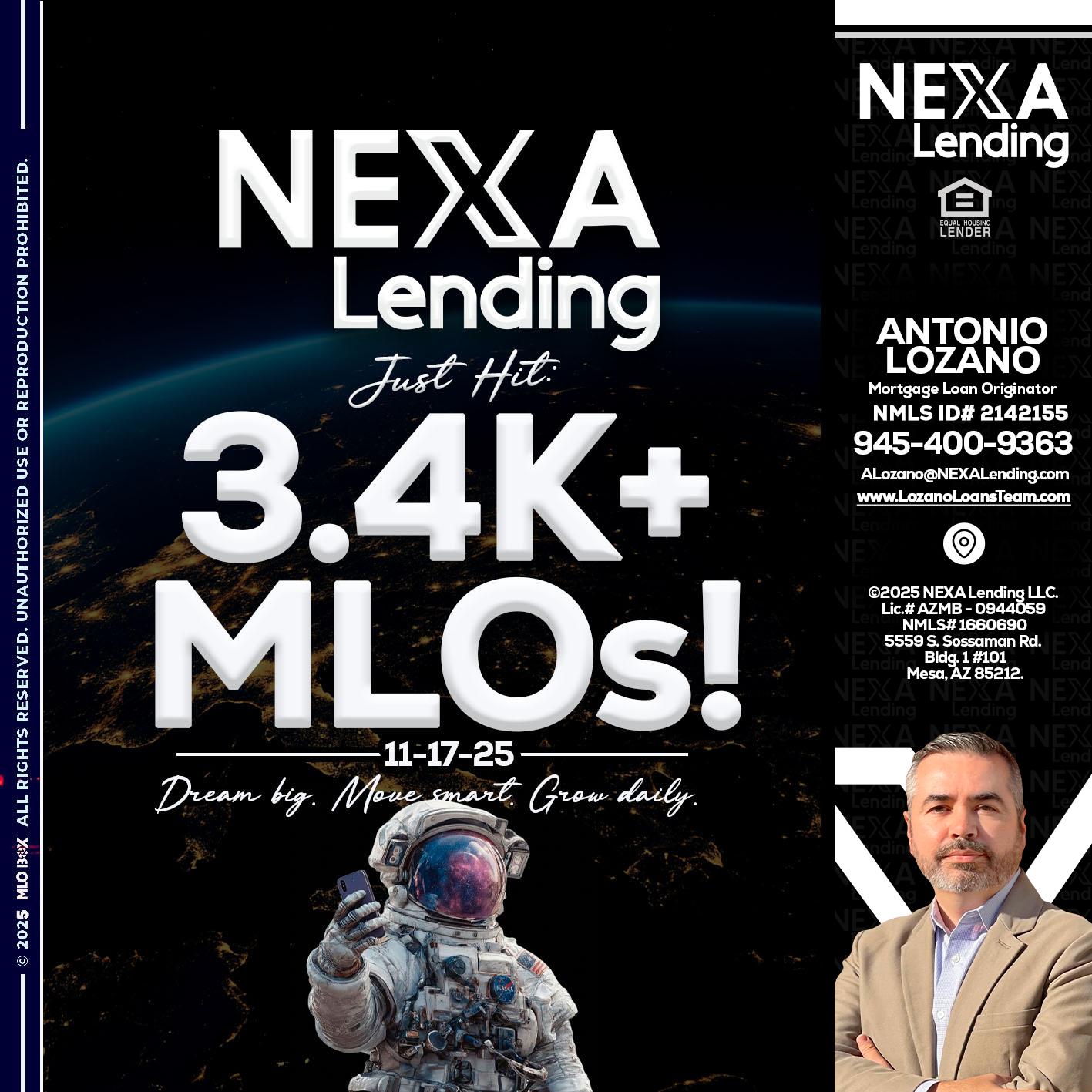 3.4K MLOs - Antonio Lozano -Mortgage Loan Originator