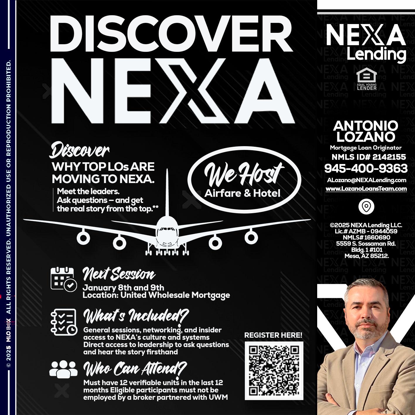DISCOVER NEXA - Antonio Lozano -Mortgage Loan Originator
