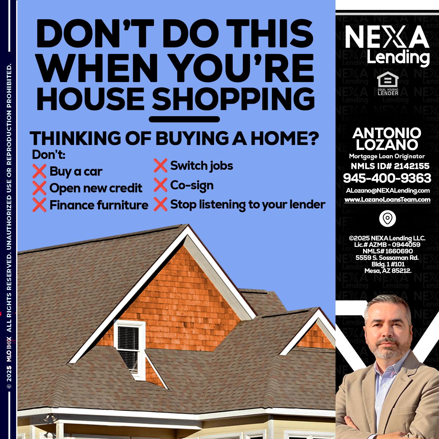 DONT DO THIS - Antonio Lozano -Mortgage Loan Originator