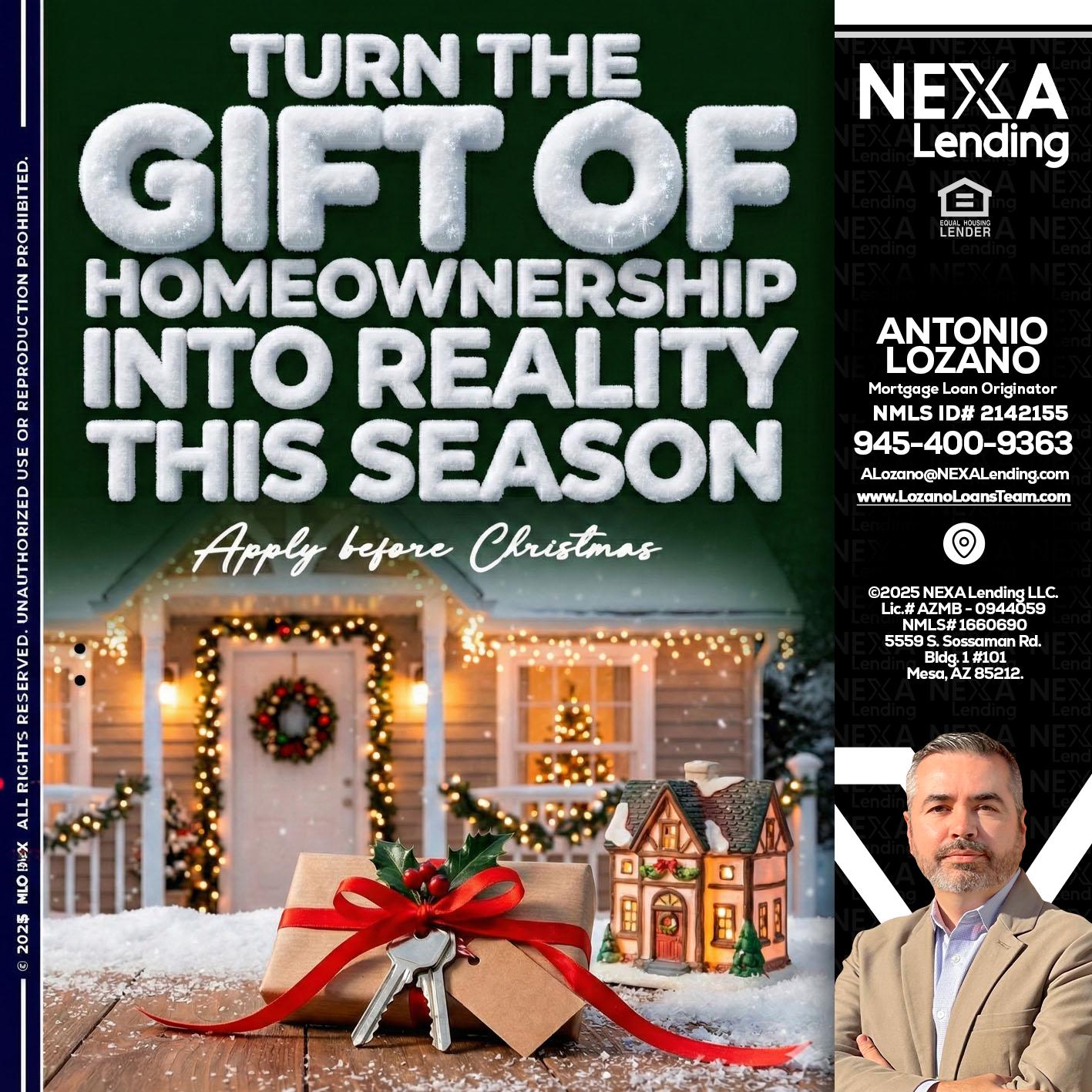 TURN GIFTS - Antonio Lozano -Mortgage Loan Originator
