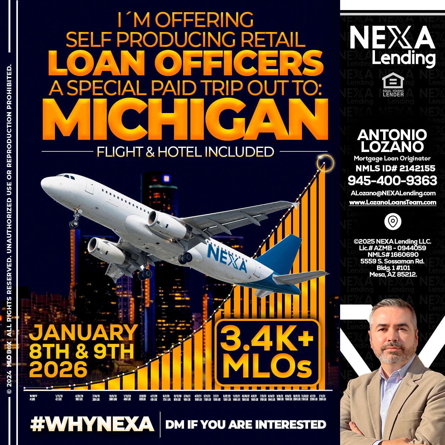 MICHIGAN TRIP - Antonio Lozano -Mortgage Loan Originator