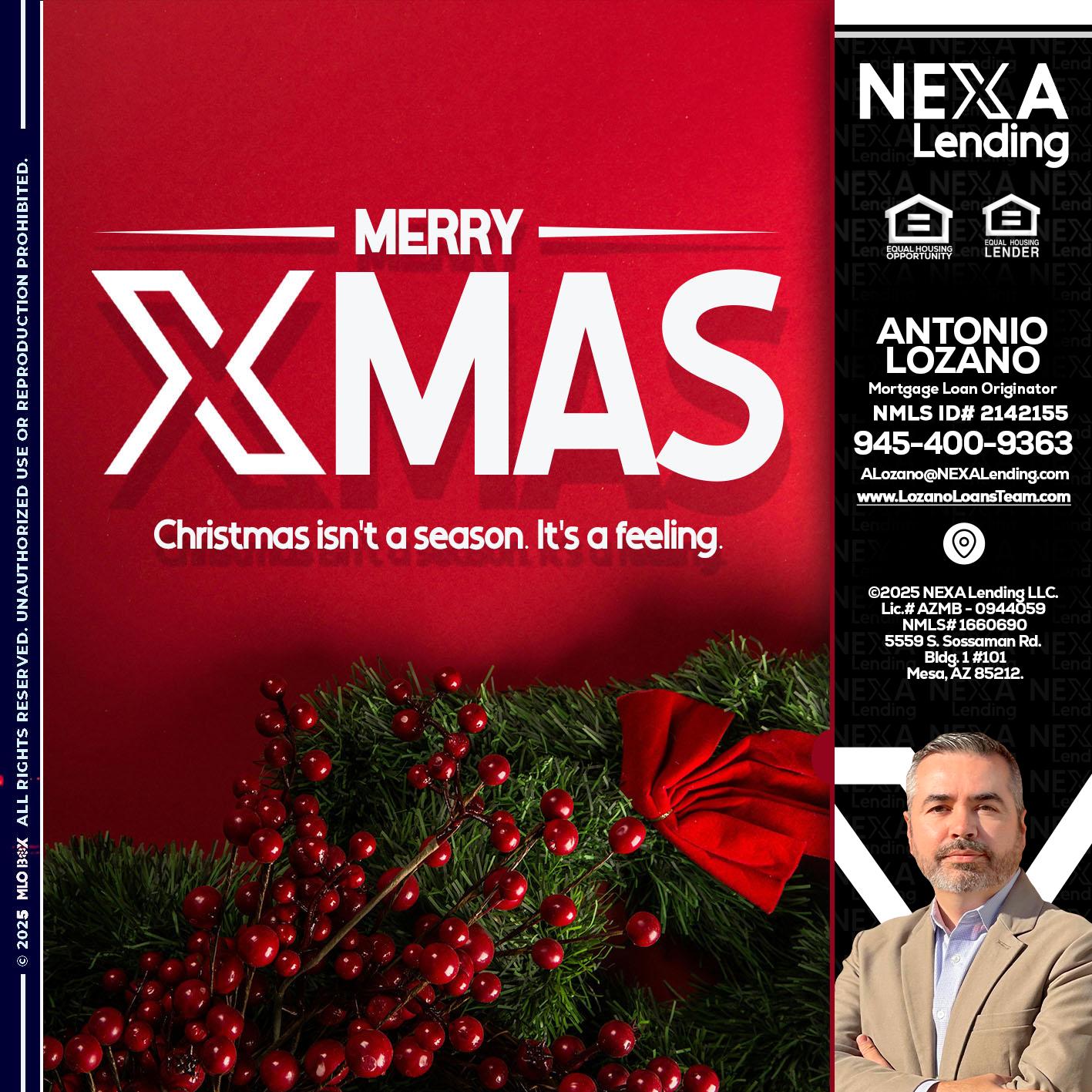 merry xmas - Antonio Lozano -Mortgage Loan Originator