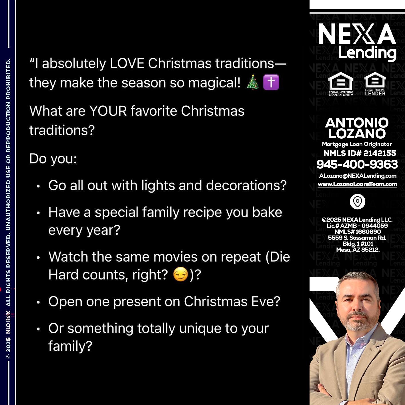 I love christmas - Antonio Lozano -Mortgage Loan Originator