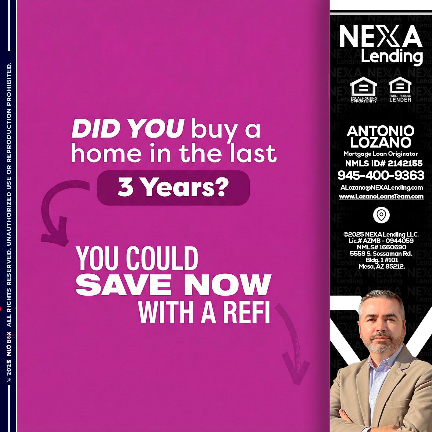 did you - Antonio Lozano -Mortgage Loan Originator
