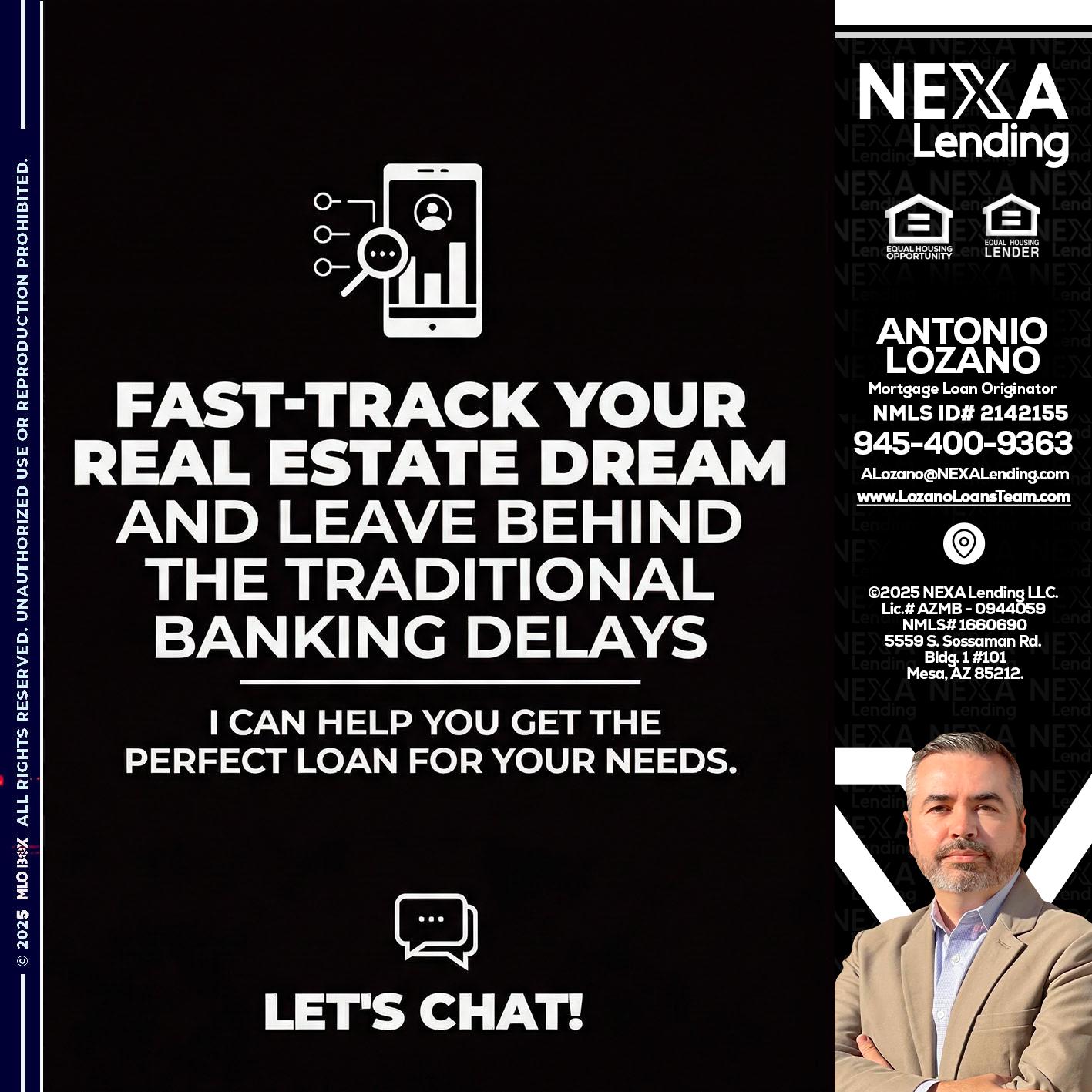 FAST TRACK - Antonio Lozano -Mortgage Loan Originator