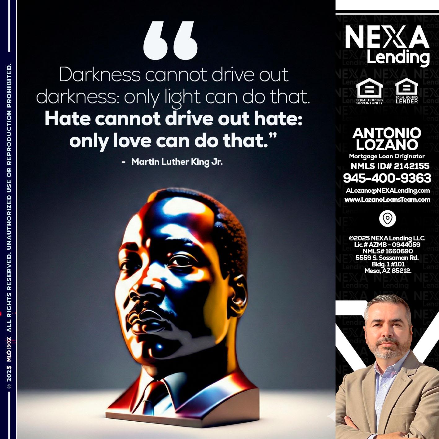 MLK 2026 - Antonio Lozano -Mortgage Loan Originator