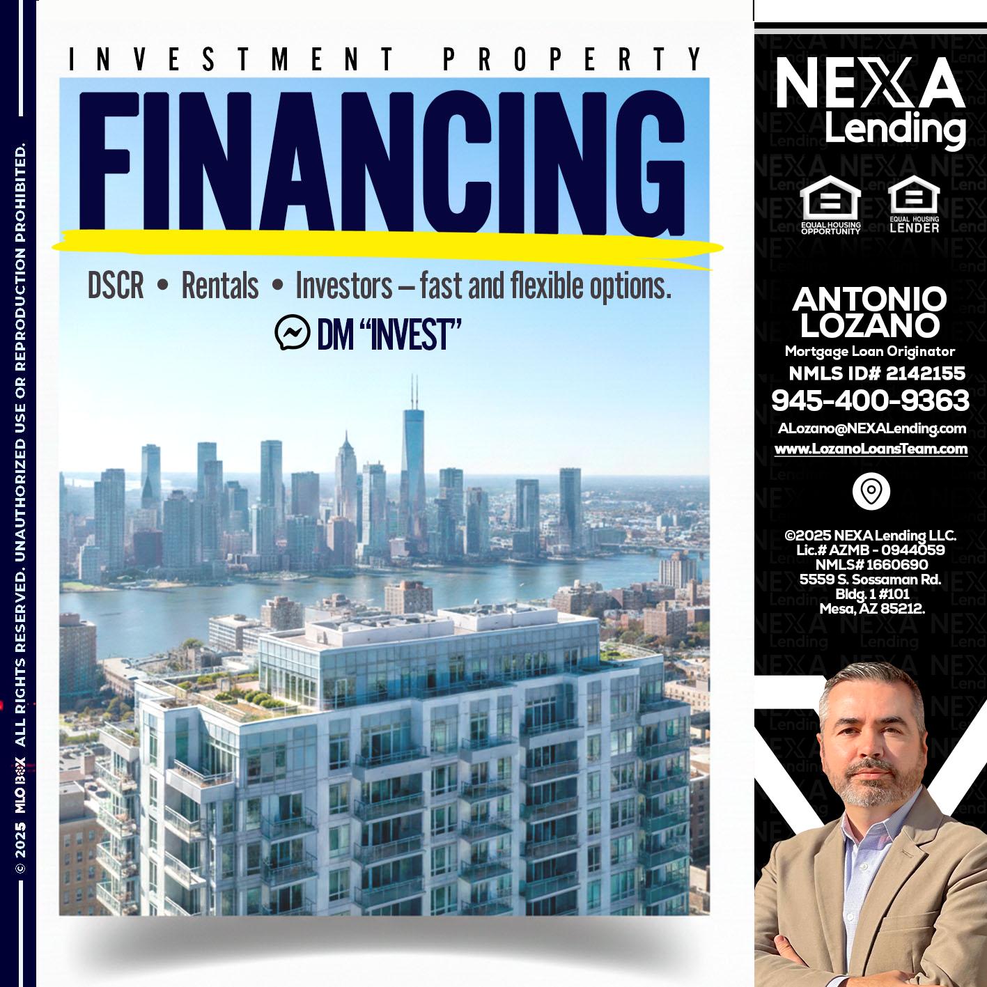FINANCING - Antonio Lozano -Mortgage Loan Originator
