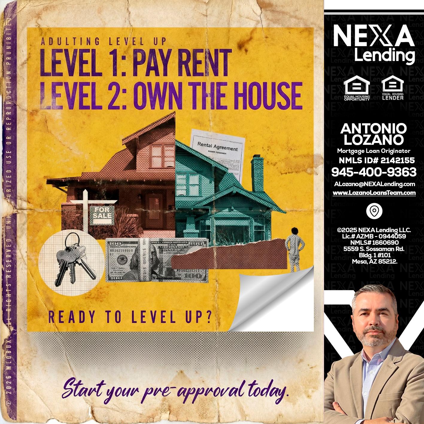 LEVEL 1 - Antonio Lozano -Mortgage Loan Originator