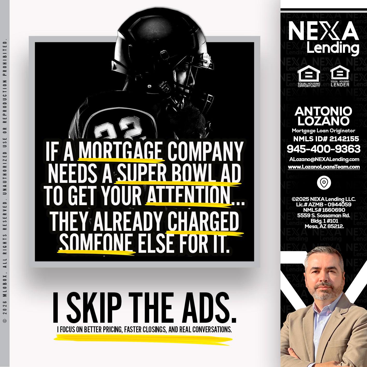 if a mortgage ad - Antonio Lozano -Mortgage Loan Originator