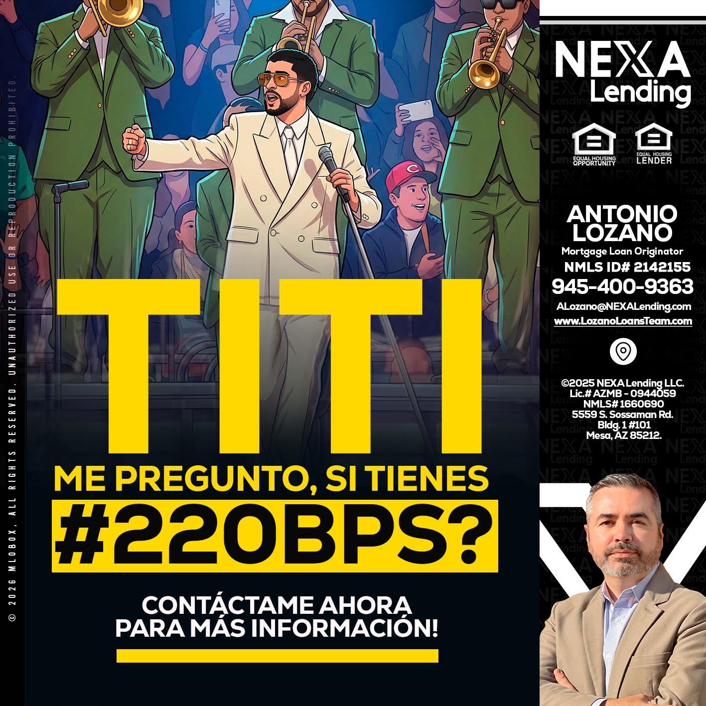 TITI ME PREGUNTO - Antonio Lozano -Mortgage Loan Originator