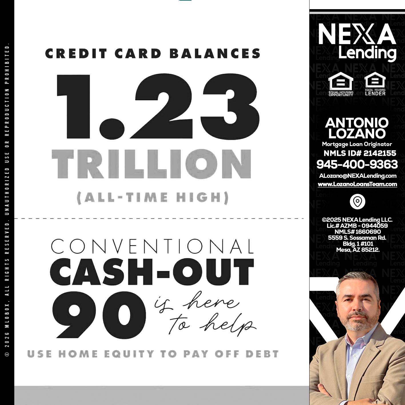 CREDIT CARD BALANCE - Antonio Lozano -Mortgage Loan Originator