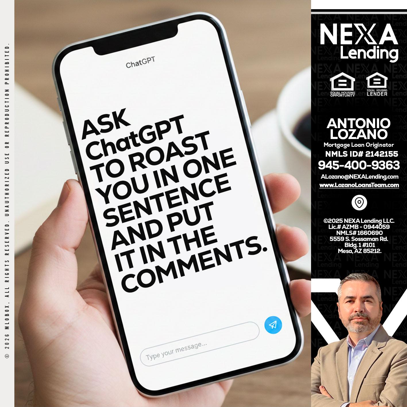 ask chatgpt - Antonio Lozano -Mortgage Loan Originator