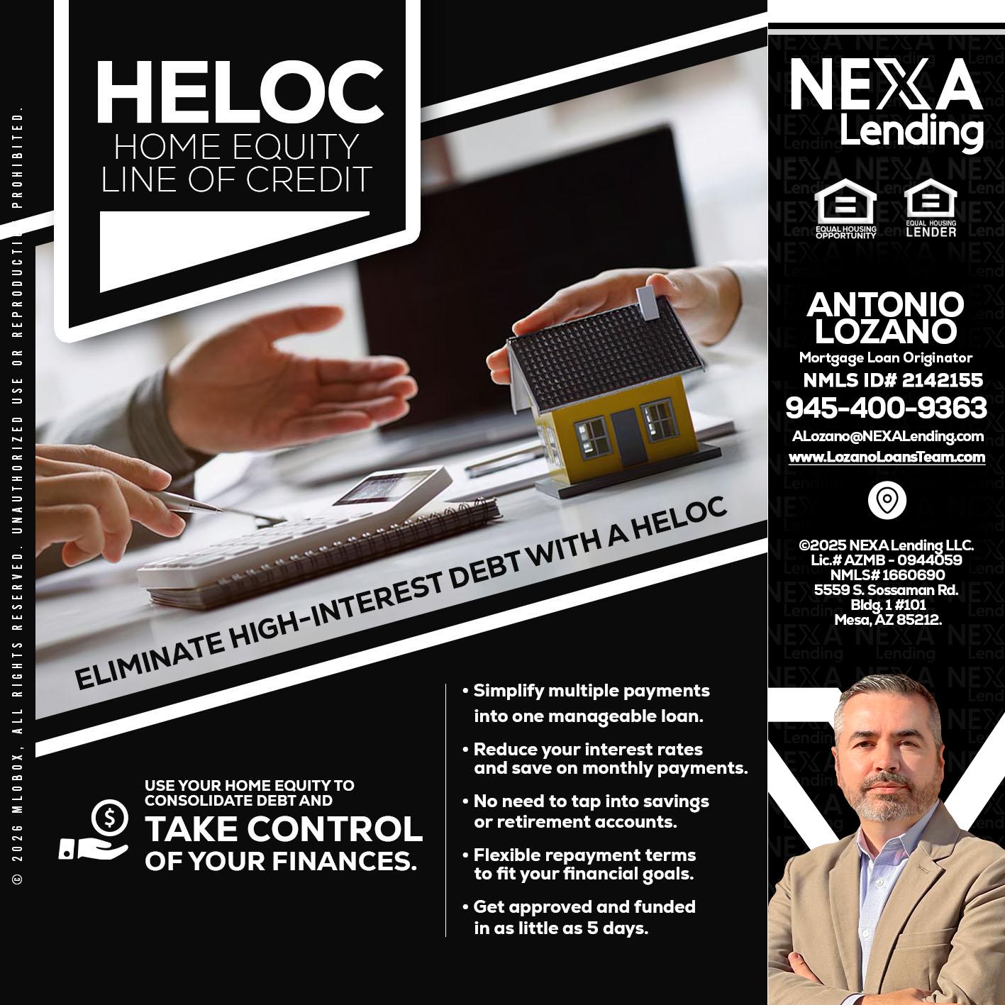 HELOC - Antonio Lozano -Mortgage Loan Originator