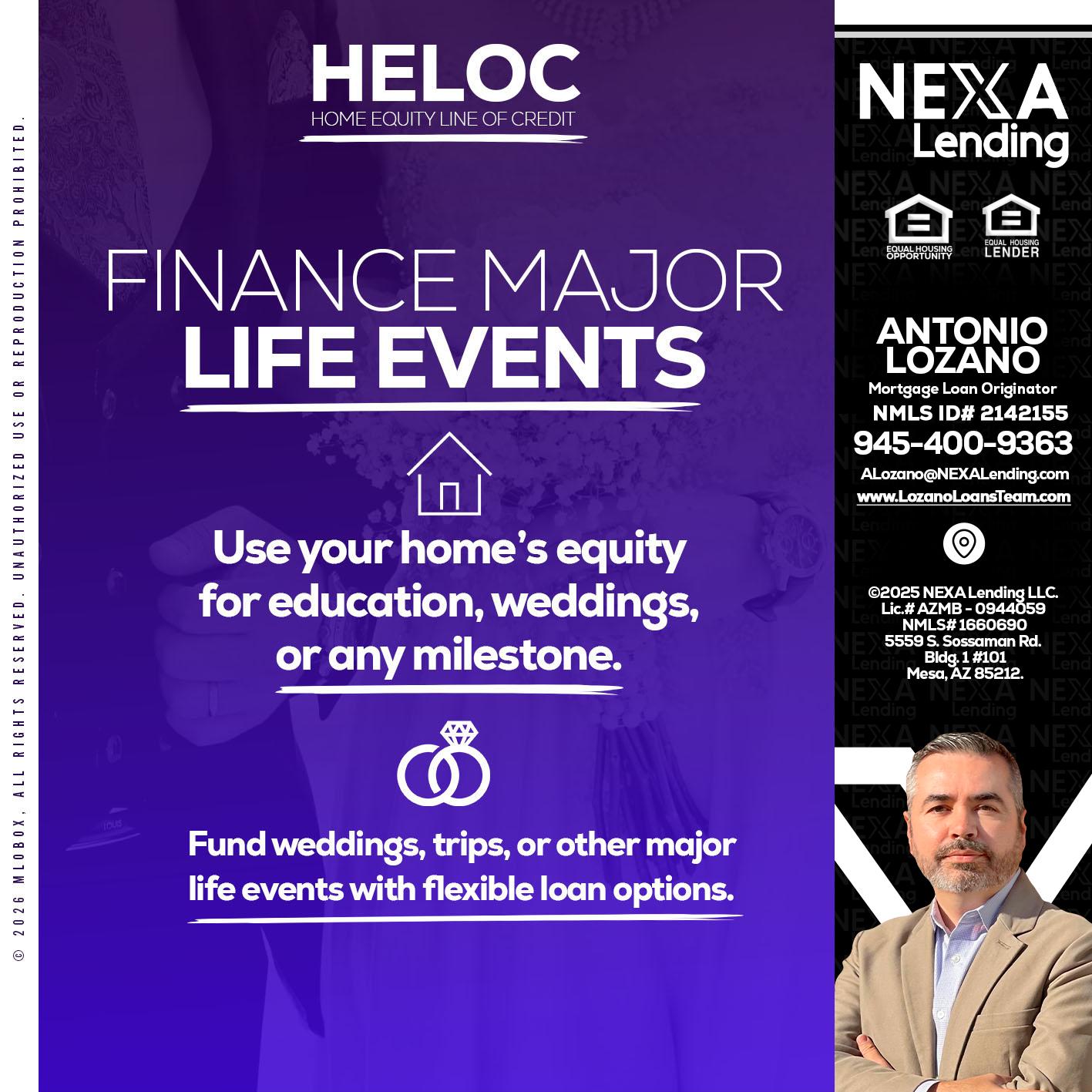 HELOC - Antonio Lozano -Mortgage Loan Originator
