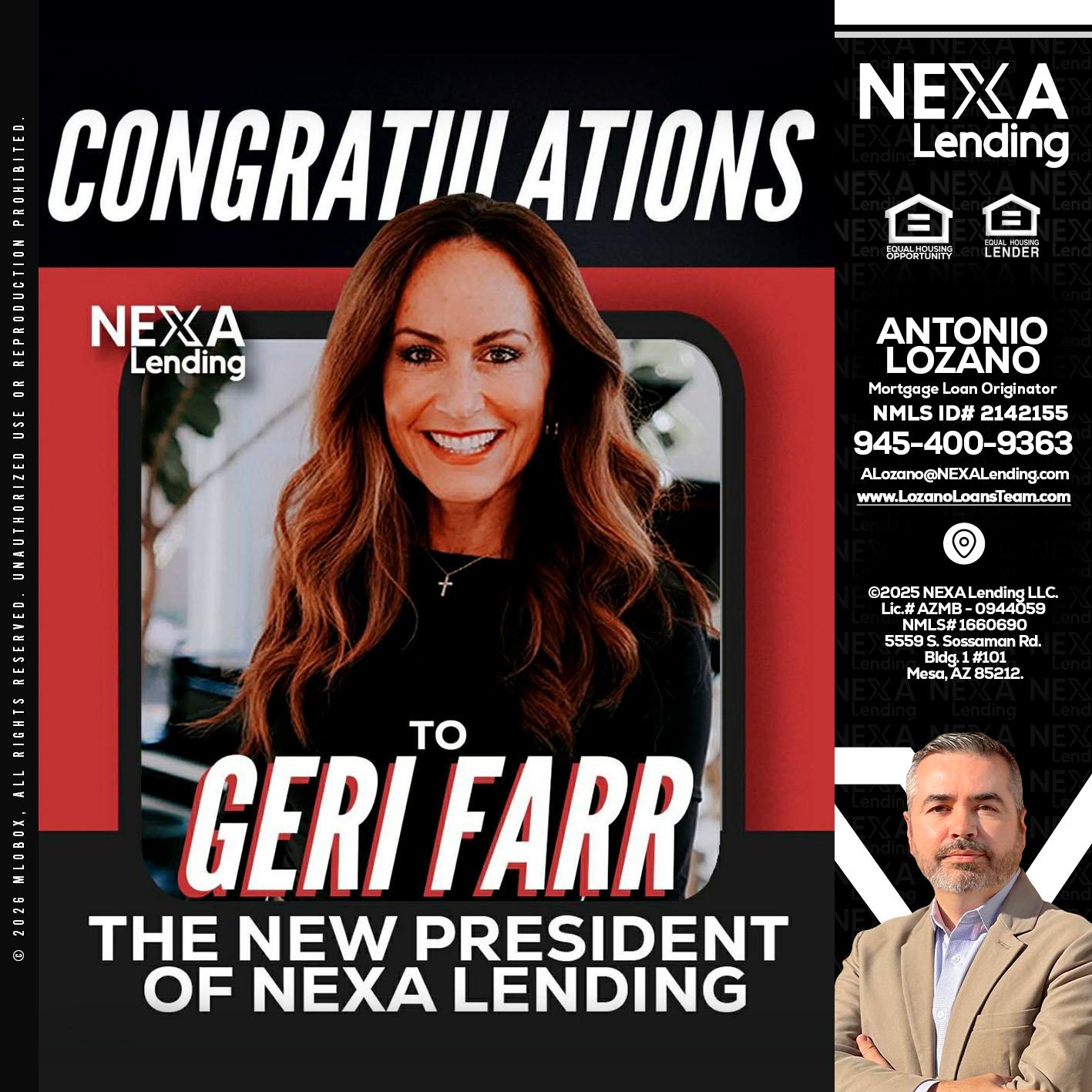 CONGRATULATIONS - Antonio Lozano -Mortgage Loan Originator