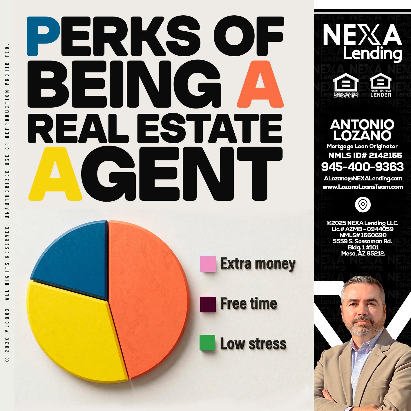 PERKS OF BEING - Antonio Lozano -Mortgage Loan Originator