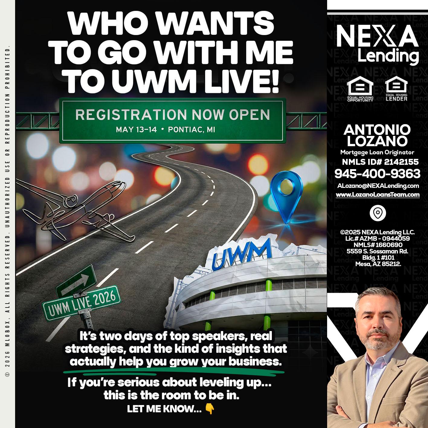 WHO WANTS - Antonio Lozano -Mortgage Loan Originator