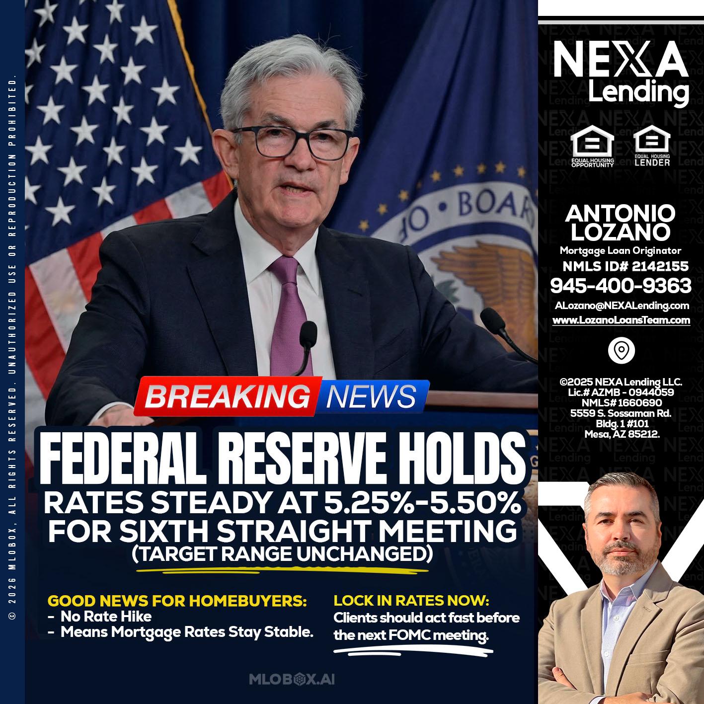 federal reserve - Antonio Lozano -Mortgage Loan Originator