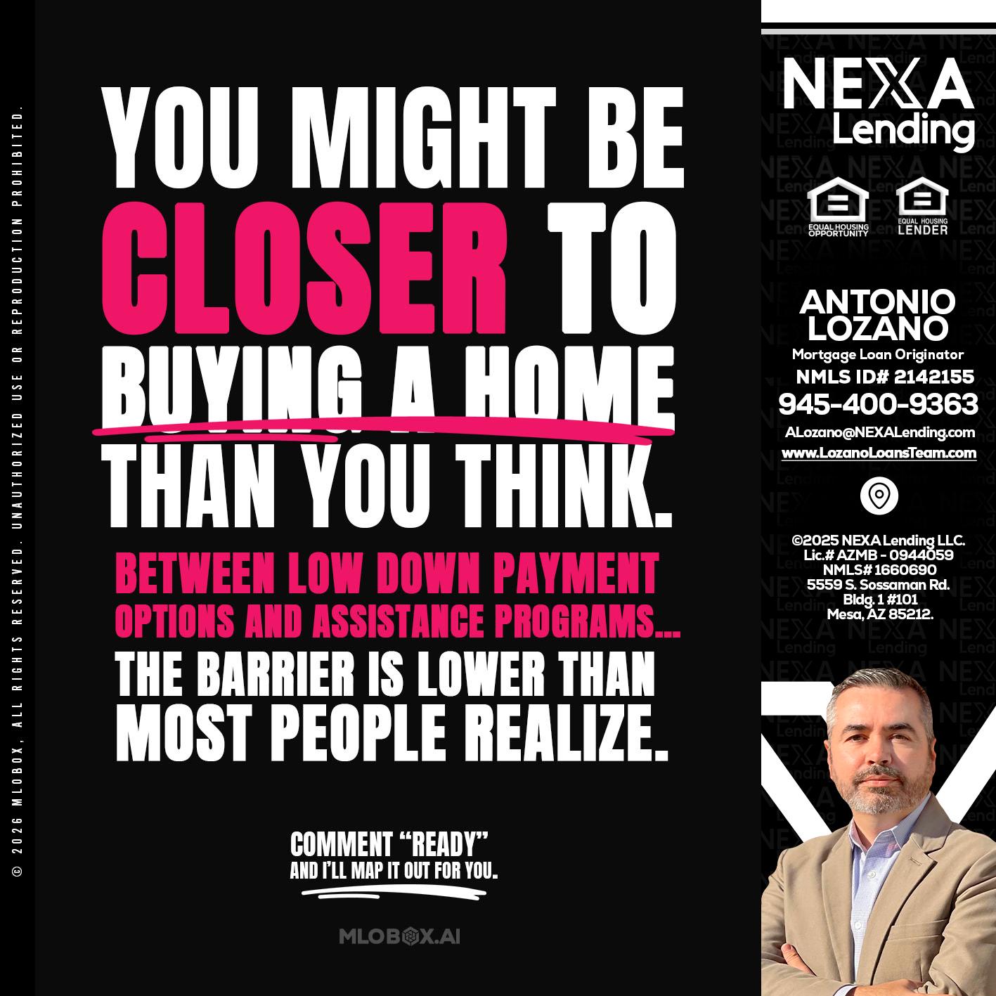 YOU MIGHT BE - Antonio Lozano -Mortgage Loan Originator