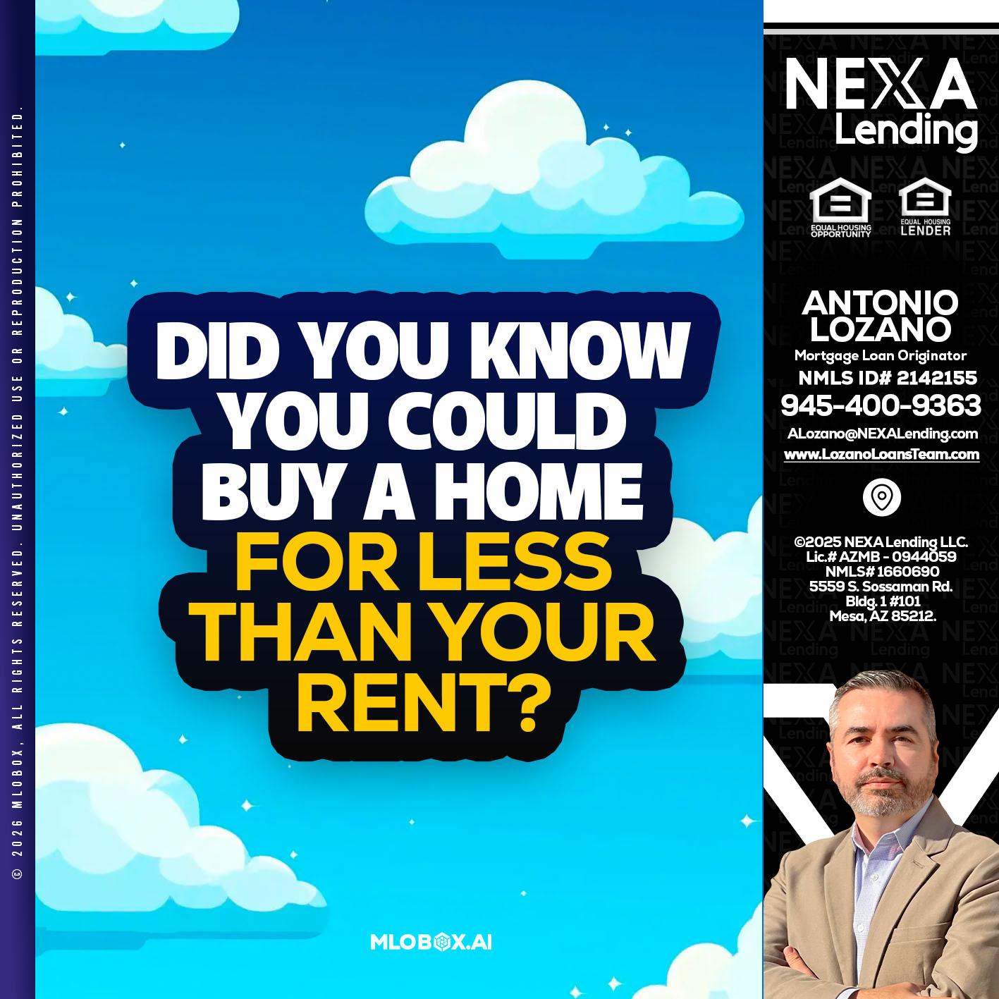 DID YOU KNOW - Antonio Lozano -Mortgage Loan Originator