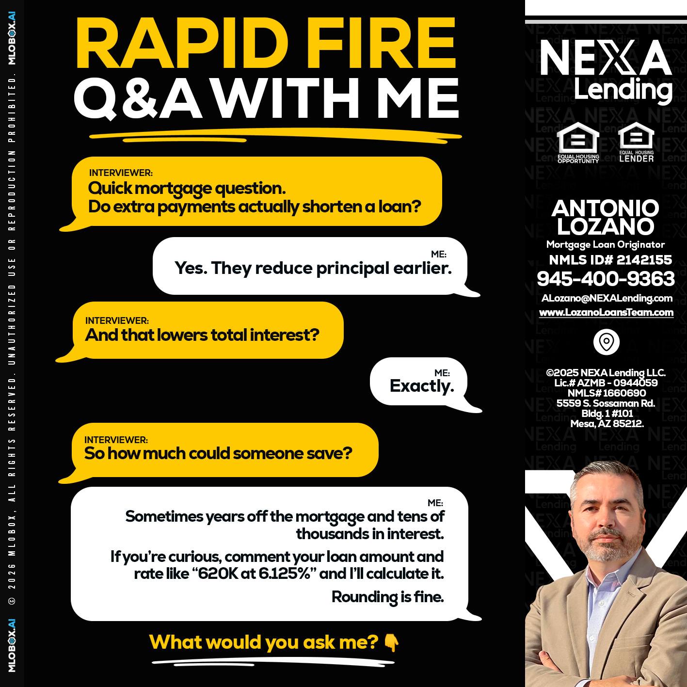 RAPID FIRE QA - Antonio Lozano -Mortgage Loan Originator