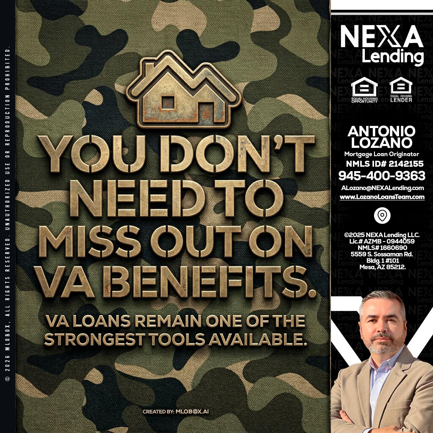 you don't need - Antonio Lozano -Mortgage Loan Originator