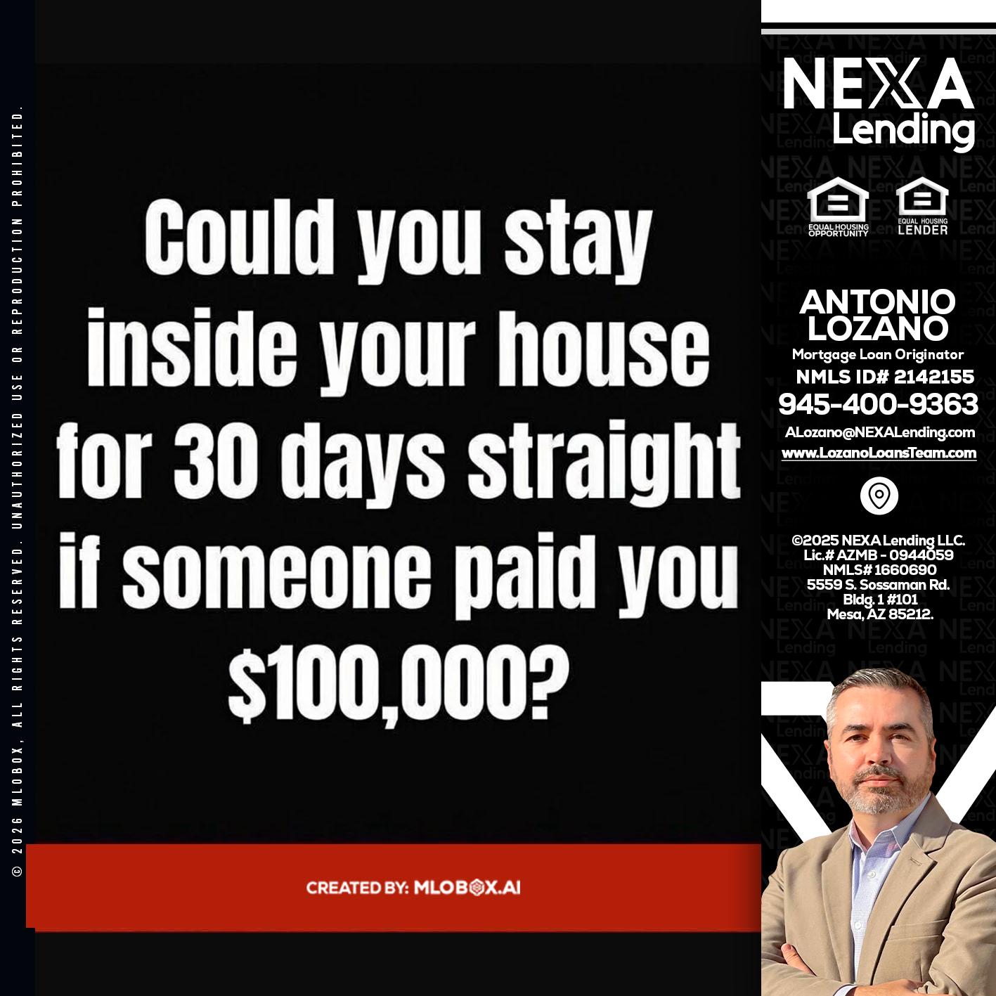 COULD YOU STAY - Antonio Lozano -Mortgage Loan Originator