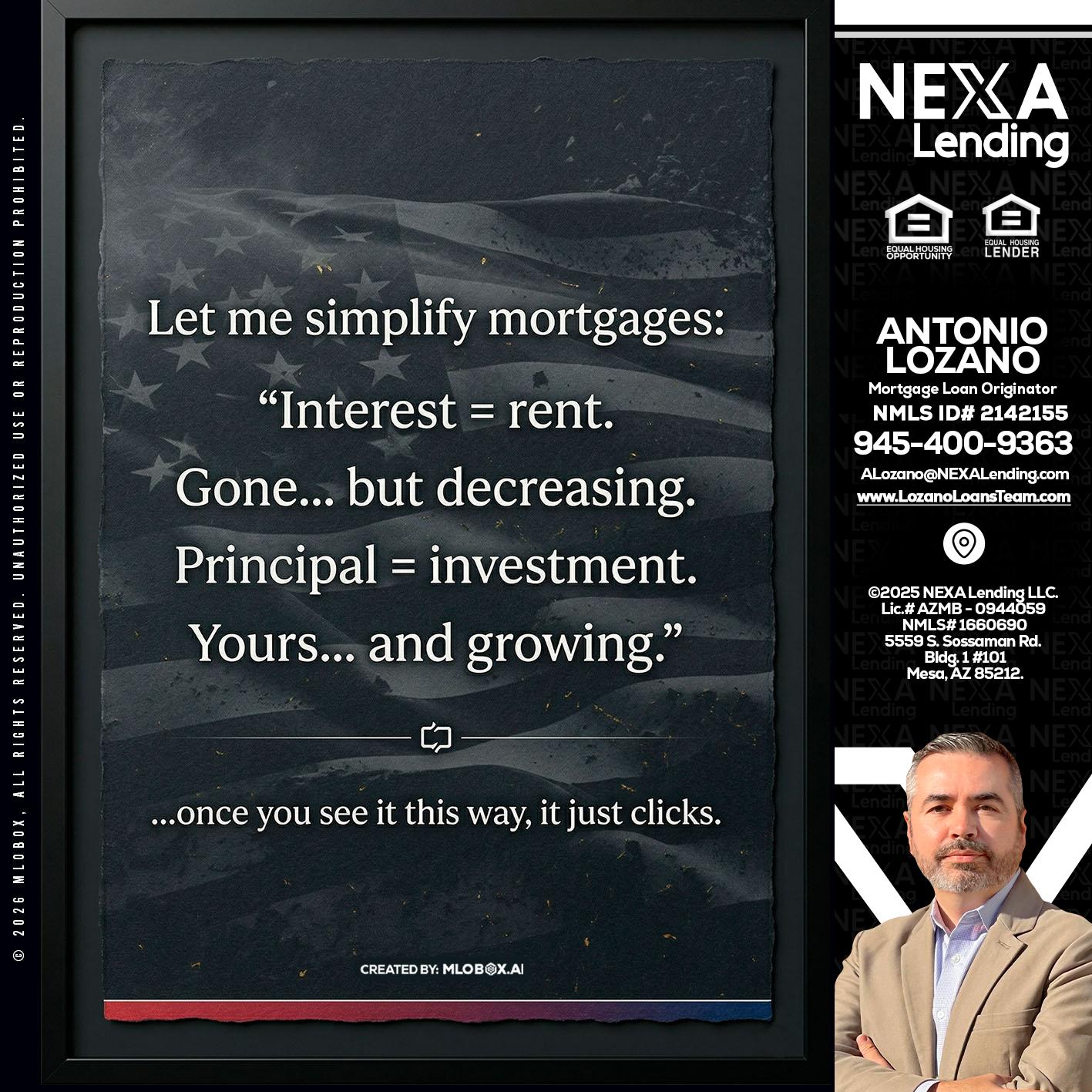 LET ME SIMPLIFY - Antonio Lozano -Mortgage Loan Originator