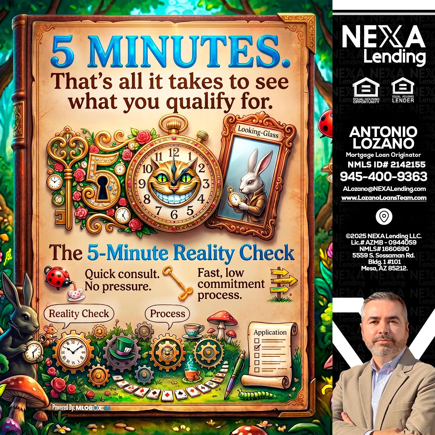 Reality Check! - Antonio Lozano -Mortgage Loan Originator