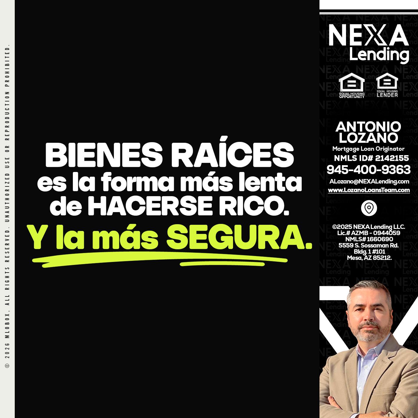 bienes raíces - Antonio Lozano -Mortgage Loan Originator