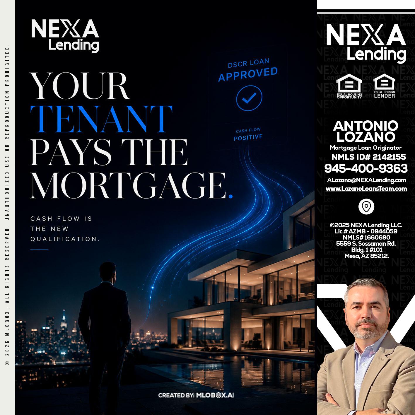 DSCR LOANS - Antonio Lozano -Mortgage Loan Originator
