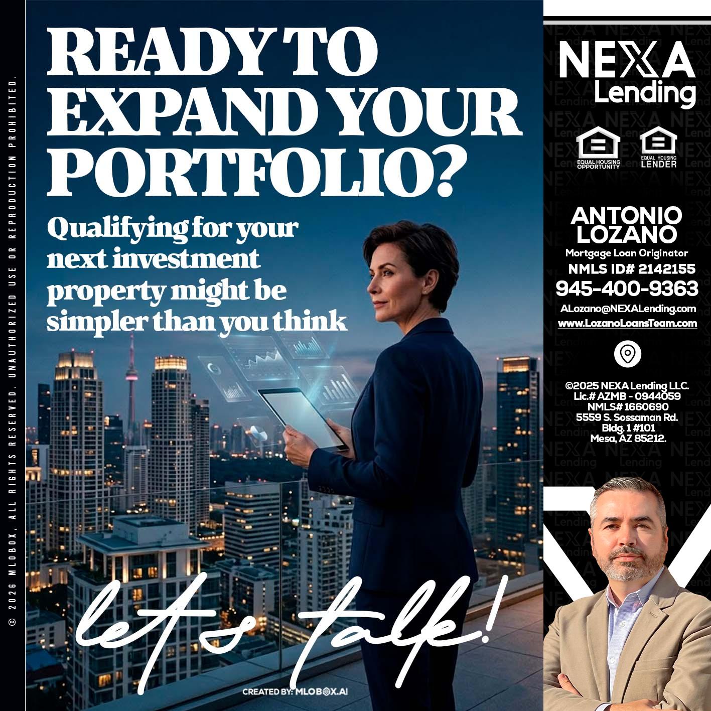 READY TO EXPAND - Antonio Lozano -Mortgage Loan Originator