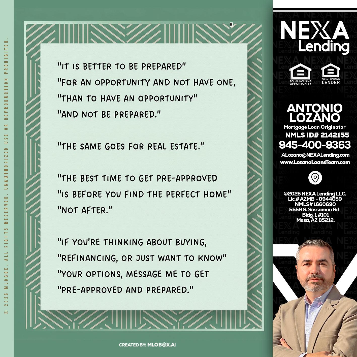 its better - Antonio Lozano -Mortgage Loan Originator