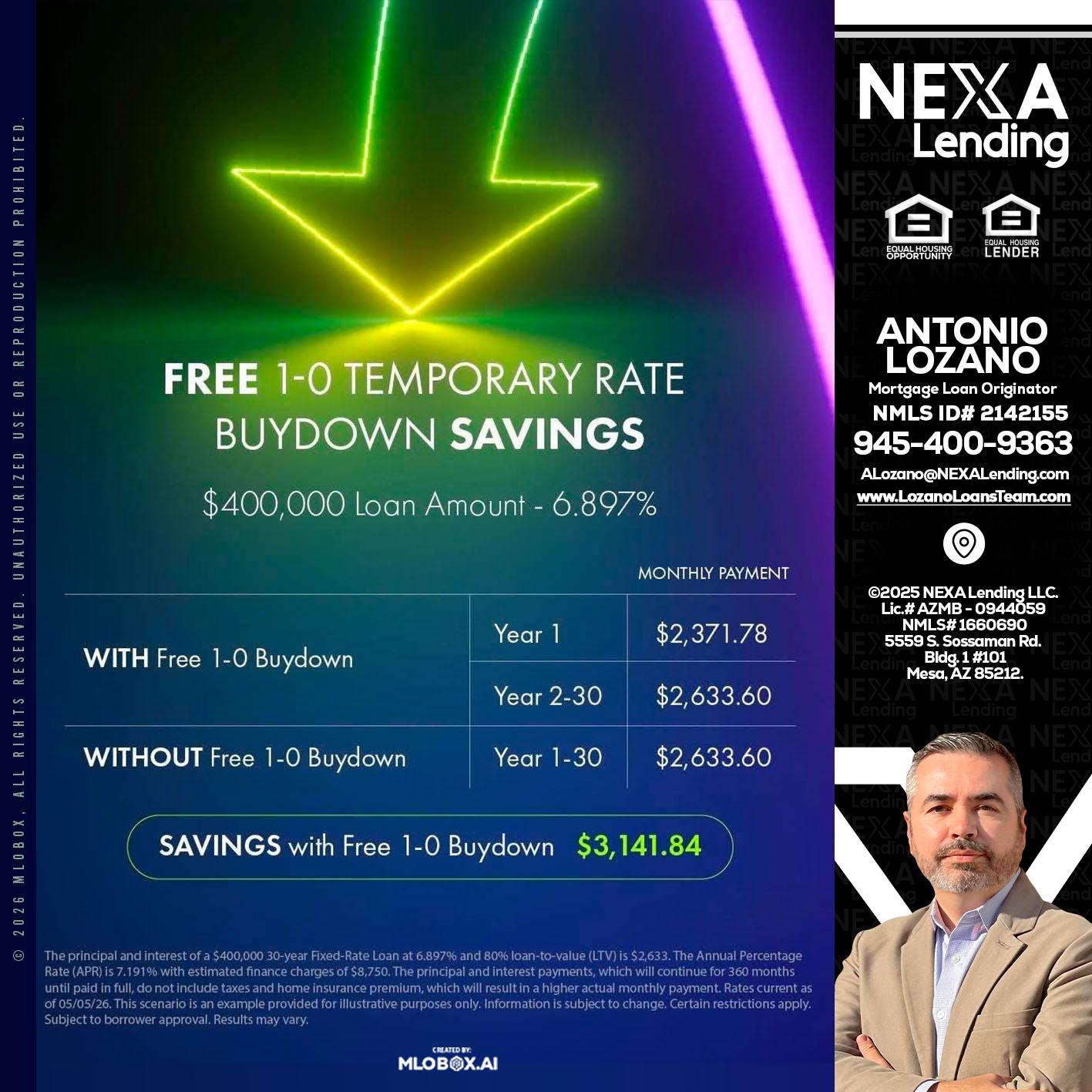 BUYDOWN - Antonio Lozano -Mortgage Loan Originator