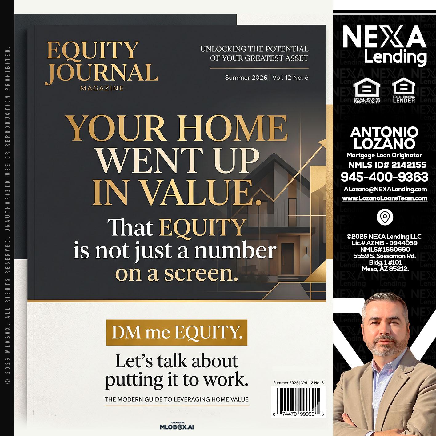 YOUR HOME - Antonio Lozano -Mortgage Loan Originator