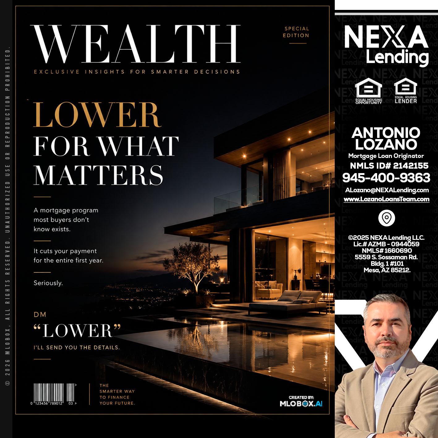 WEALTH - Antonio Lozano -Mortgage Loan Originator