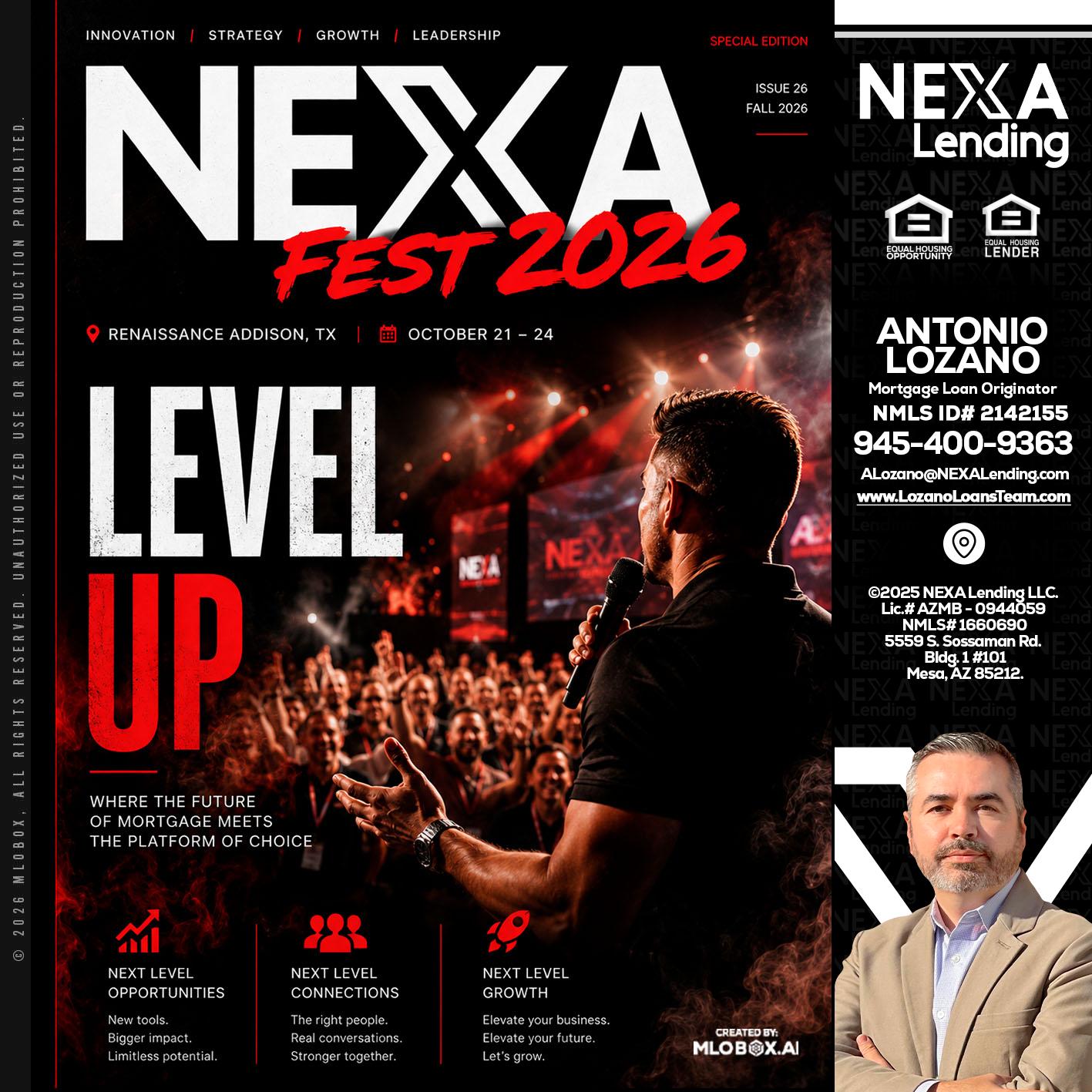 NEXA FEST 2026 - Antonio Lozano -Mortgage Loan Originator